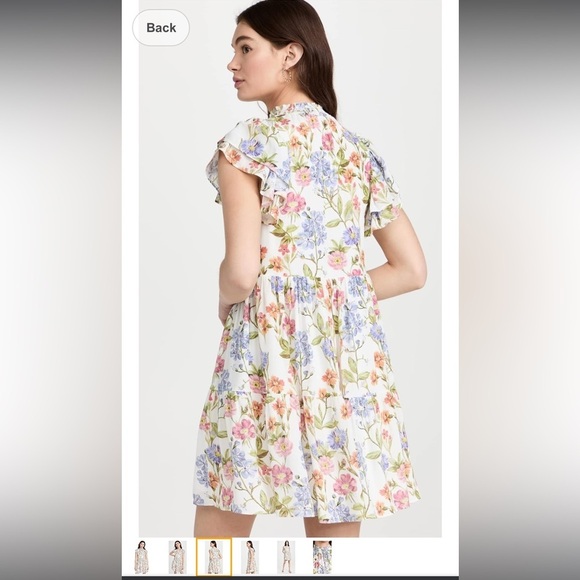 New Yumi Kim Peyton Ruffle Mini Dress Floral Cottagecore Women's Size Small - Picture 7 of 14